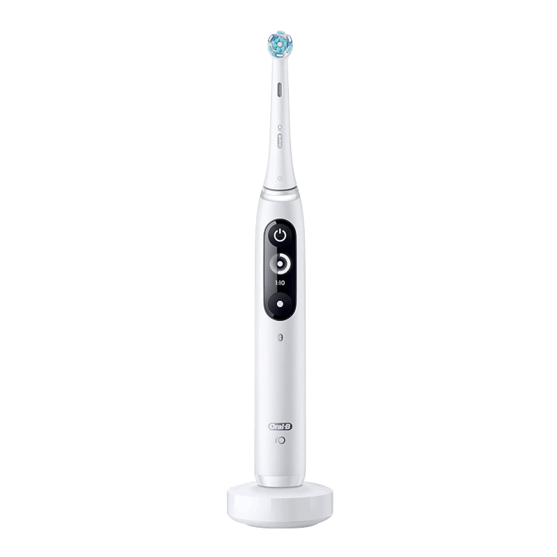 欧乐B(Oral-B)成人云感刷微震科技充电式 软毛声波磁波电动牙刷 实用情侣礼物 iO7大理石白