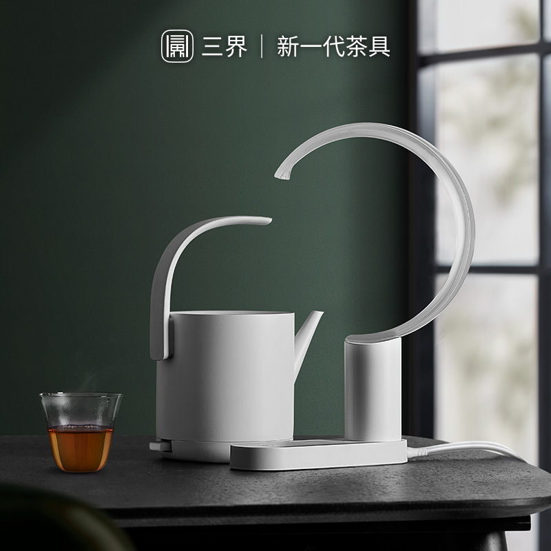 [苏宁自营]三界茶具 D1-Q电热水壶烧水壶家用 煮茶壶随手泡茶专用 不锈钢煮茶壶 750ml