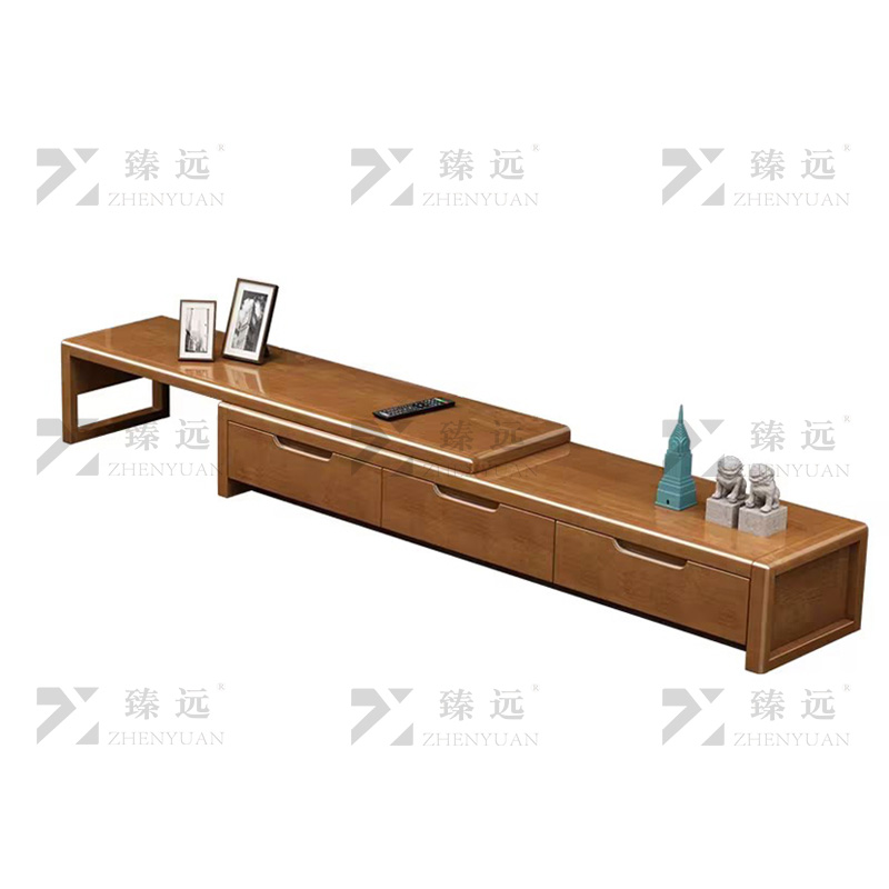 臻远 ZY-DSG-001 简约实木电视柜可伸缩电视柜