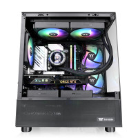 Thermaltake(Tt)钢影透S240海景房机箱 黑色(M-ATX主板/支持240水冷/270°全景台式电脑机箱