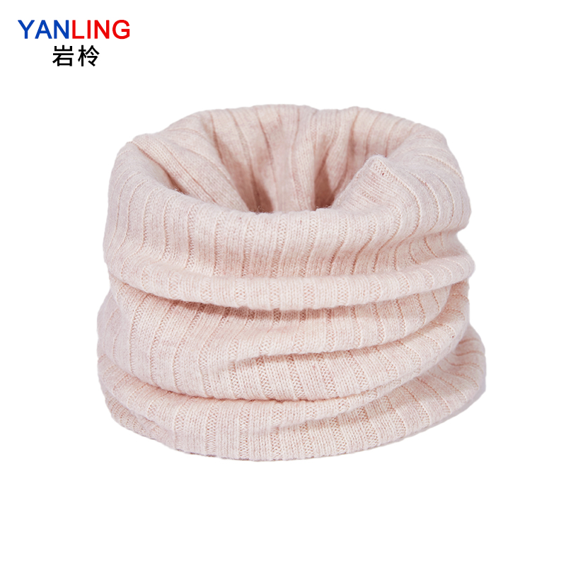 岩柃保暖户外羊绒围巾超柔加厚冬季男款女款可拆洗时尚围脖 502米杏