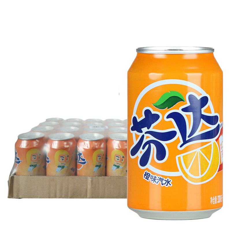 芬达橙味汽水330ml橙味24听视频