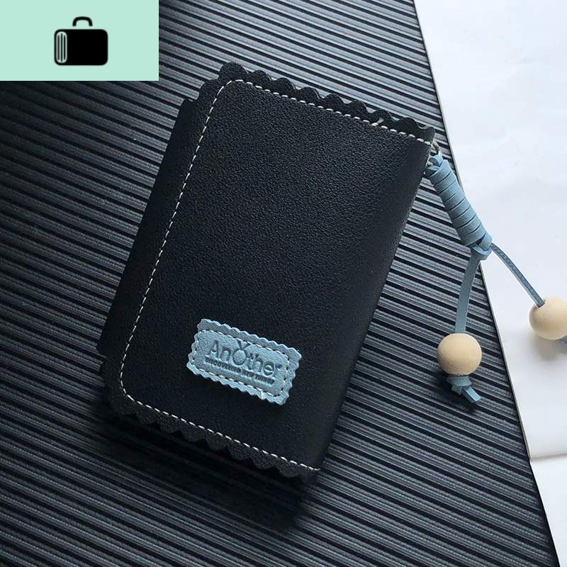 钥匙卡包二合男女士男式收纳可放锁匙包实用钱包小巧ins日系NEW LAKE 黑色