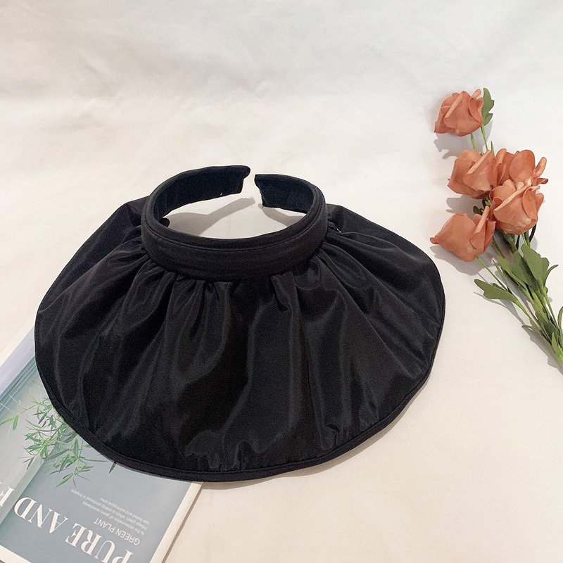 韩国贝壳帽遮阳帽子女夏天韩版百搭遮脸发箍帽两用出游防晒空顶帽视频