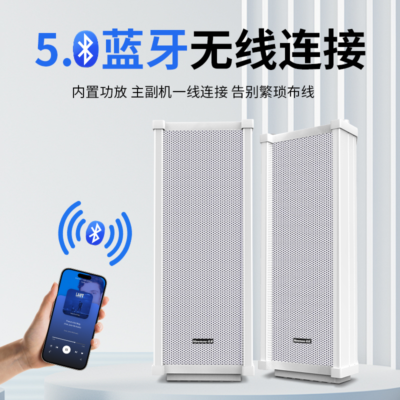 纽曼(Newmine)G-3 有源室外防水音柱音响 户外学校店铺蓝牙背景音乐公共广播系统(一拖一 20W)高清大图