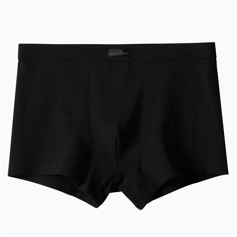 suntek男士内裤男棉质平角裤棉青年学生韩版潮流个性黑色四角短裤头