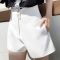 梓玥大码西装短裤女夏宽松高腰显瘦2021时尚新款裤子女黑色a_白色双排扣高腰_S_26码80-95斤