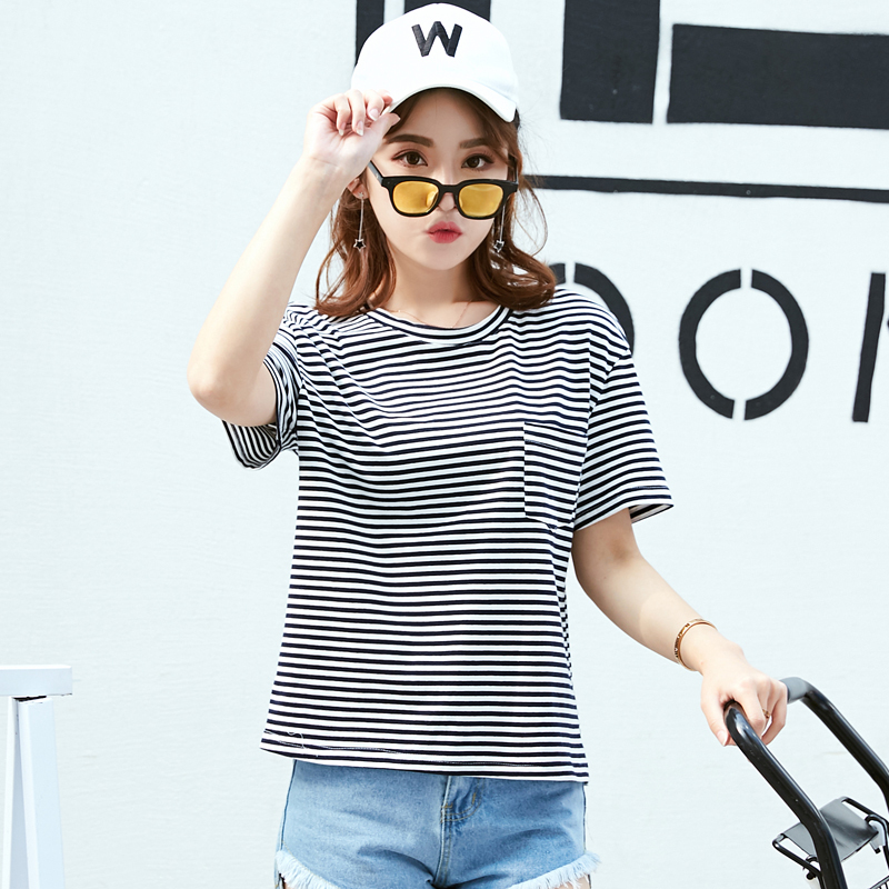 女装 #百搭穿就对了网红同款半截袖衣服hip-hop奇葩快手同款夏T恤