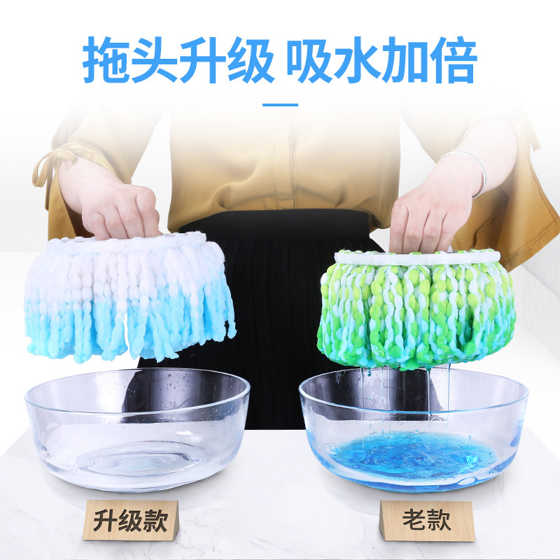 拖把杆旋转通用拖布桶甩干自动脱水拖地家用甩水免手洗懒人墩布桶高清大图