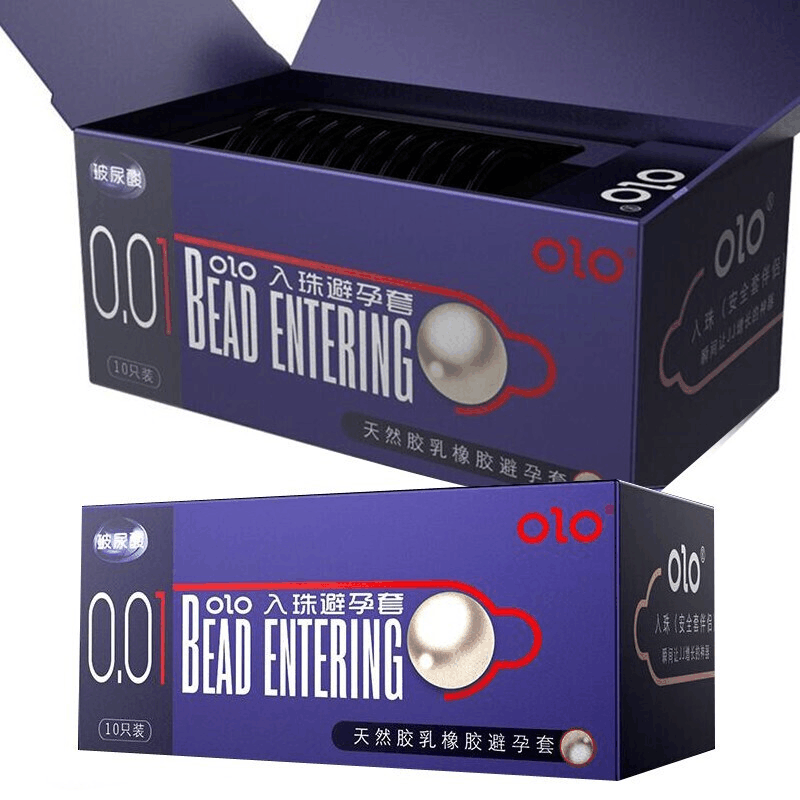 OLO 入珠球避孕套玻尿酸套柔珠安全套薄男用龙珠加长情趣套套膜计生用品 byt 一套一球3CM图片