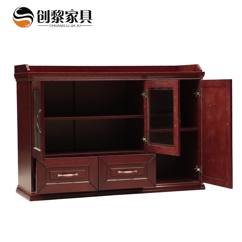 汐岩办公家具 玻璃茶水柜子 低柜矮柜 文件储物柜 126高清大图
