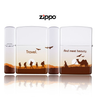 Zippo芝宝打火机美国进口防风煤油zippo之宝打火机心灵的旅程系列温馨彩绘心灵旅客/邂逅之旅/不期而遇
