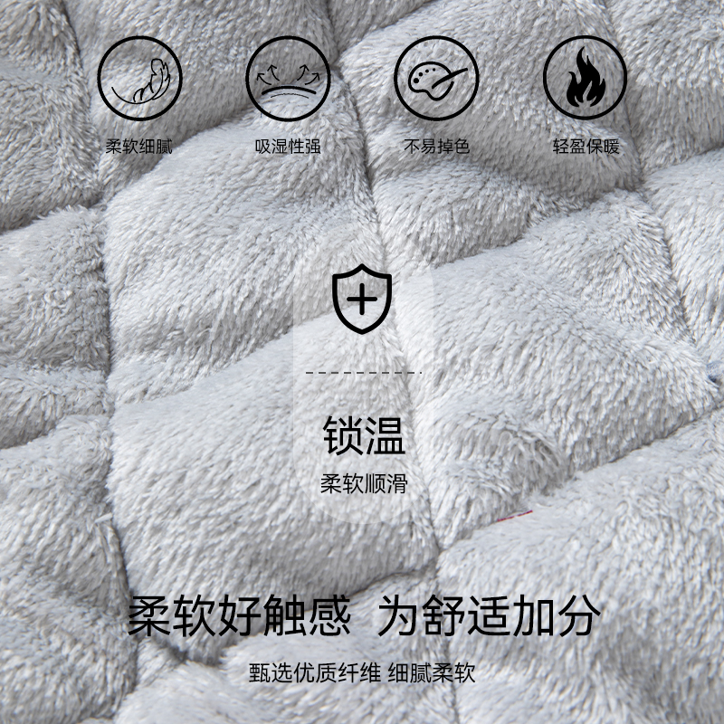 啄木鸟2024冬季三层加厚夹棉睡衣中老年男士法兰绒爸爸加绒家居季高清大图