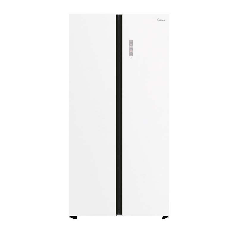 美的双开门纯平全嵌613L一级能效对开超薄零嵌入式白色家用电冰箱高清大图