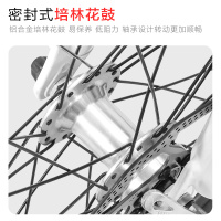 永久27变速山地车自行车女式成人青少年学生单车一体轮简约风双碟刹山地自行车铝合金车架 F11-N