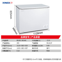 星星(XINGX)BD/BC-300JKE家用商用大容量冷藏冷冻转换单温卧式冰柜厨房商用保鲜设备微霜预涂内胆冰柜