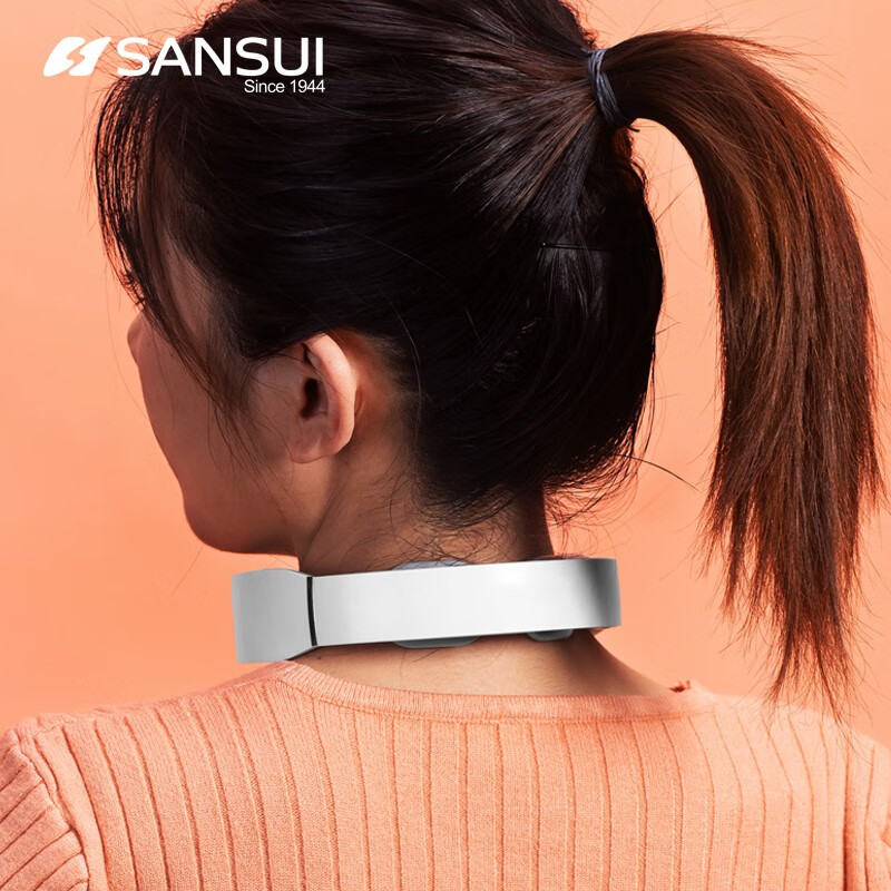 山水(SANSUI) SAM-717A 颈椎按摩仪 电池容量1600mAh 糯米白高清大图