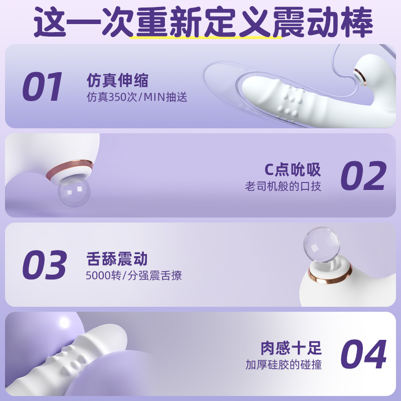 阴道插入式震动棒女性专用情趣女用具按摩用品自慰神器情绪振高潮高清大图