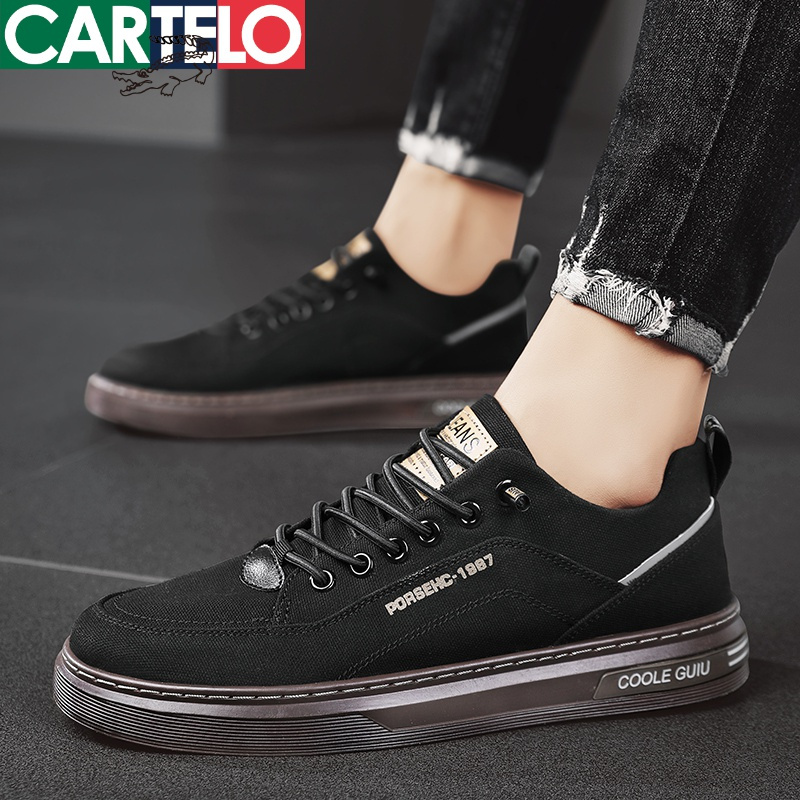 线下专柜同款卡帝乐鳄鱼cartelo新款男鞋帆布鞋子男时尚休闲鞋男士