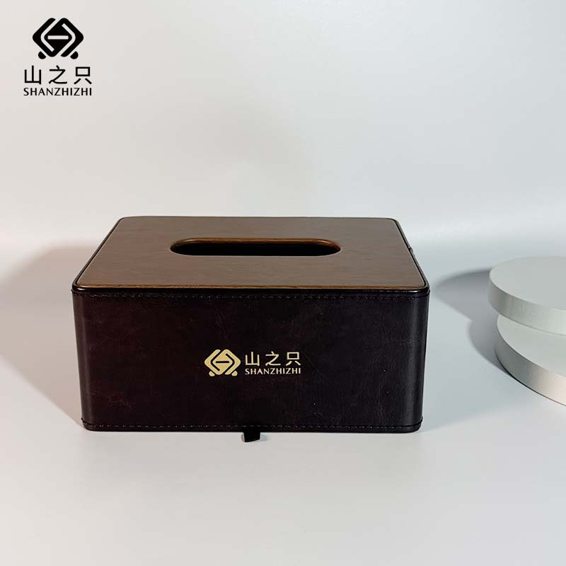 山之只 皮质纸巾盒 MZ1191-A 个高清大图