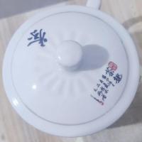 景德镇陶瓷杯家用带盖耐高温带把手泡茶杯带盖1600毫升大容量办公 杯盖 (900)两个询问客服