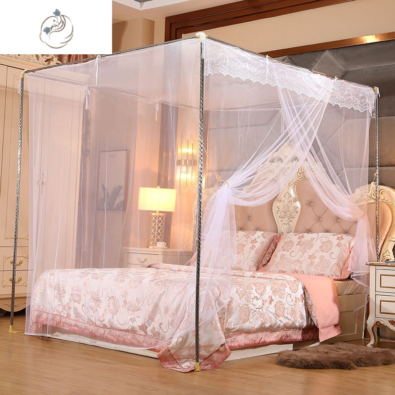 蚊帐家用18米床单开双人蚊帐床帘一体式公主风15米床12米1米白色蚊帐