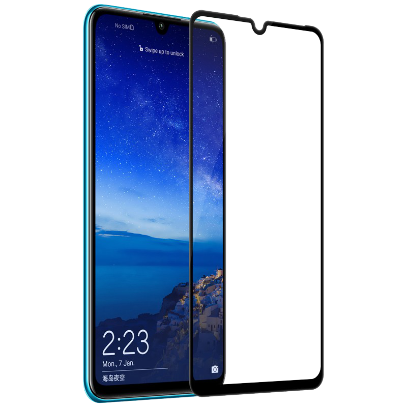 [买2送手机壳]轻万适用华为nova4e钢化膜全屏玻璃贴膜huawei黑色高清大图