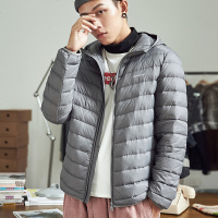 唐狮冬季新款轻薄羽绒服男短款青少年连帽韩版修身保暖外套潮