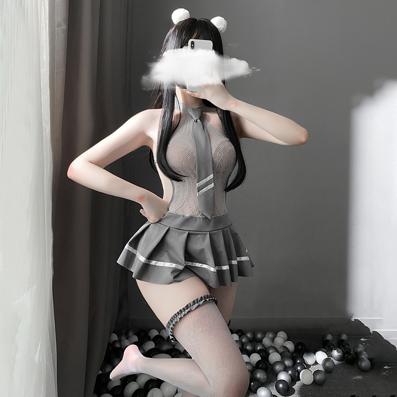 霏慕(Fee et moi) 女式情趣睡衣情趣内衣性感睡衣制服用品女甜酷学妹装网衣裙套装7441高清大图