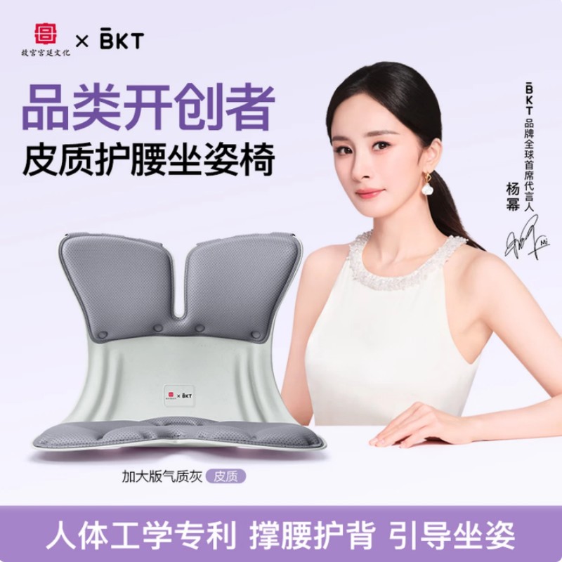 BKT 人体工学护腰坐姿椅 加大版 气质灰-LP02