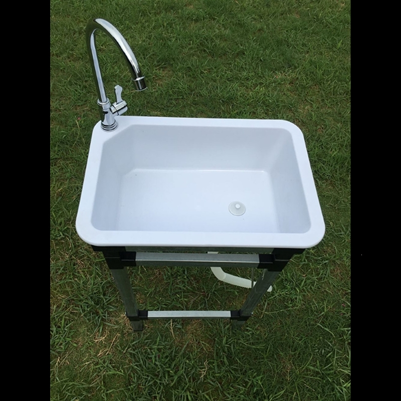 可移动简易厨房洗菜盆水池水槽古达单槽单盆洗手盆菜盆带支架视频