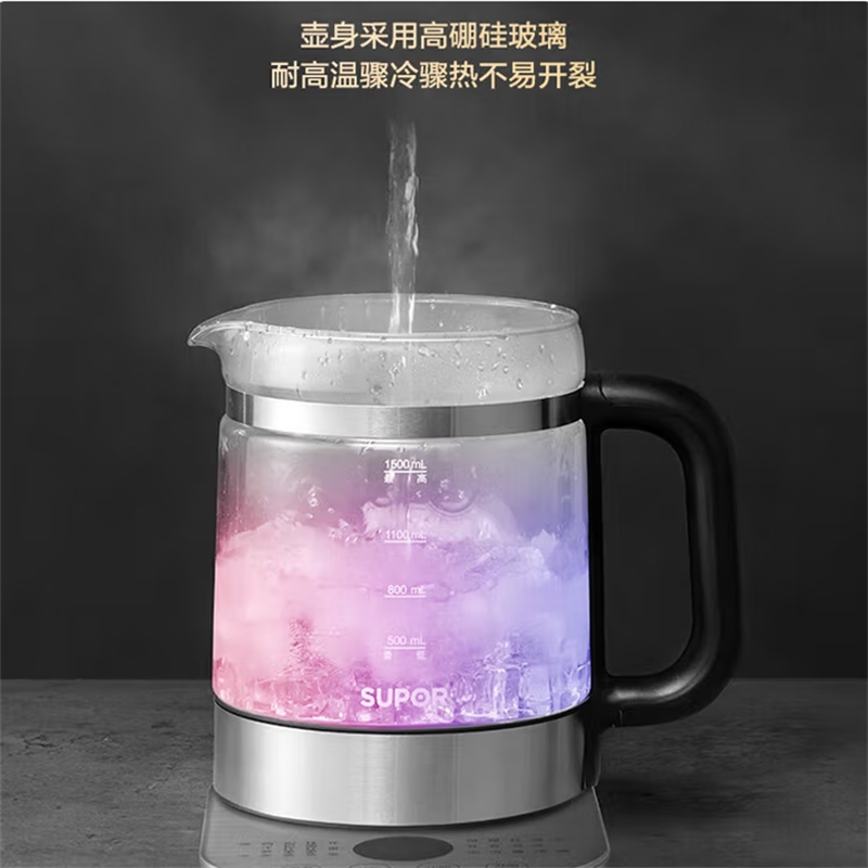 苏泊尔S简约养生壶家用煮茶壶煮茶器316L不锈钢15Y05 /4高清大图