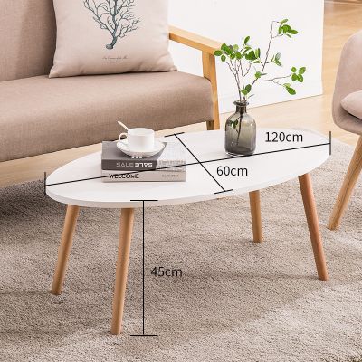 汐岩创意北欧简易迷你茶几小户型角几简约现代客厅边几卧室阳台小桌子 MHA129椭圆长120白色