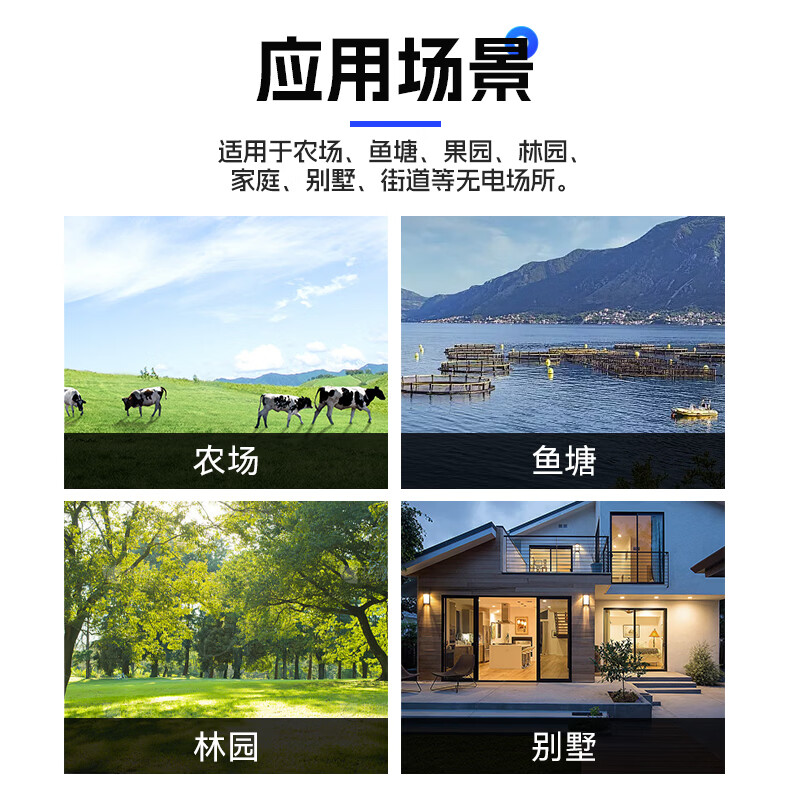 佩奇兄弟太阳能板监控供电系统12V三元锂电池蓄电池室外监控摄像头球机户外工程光伏发电板高清大图