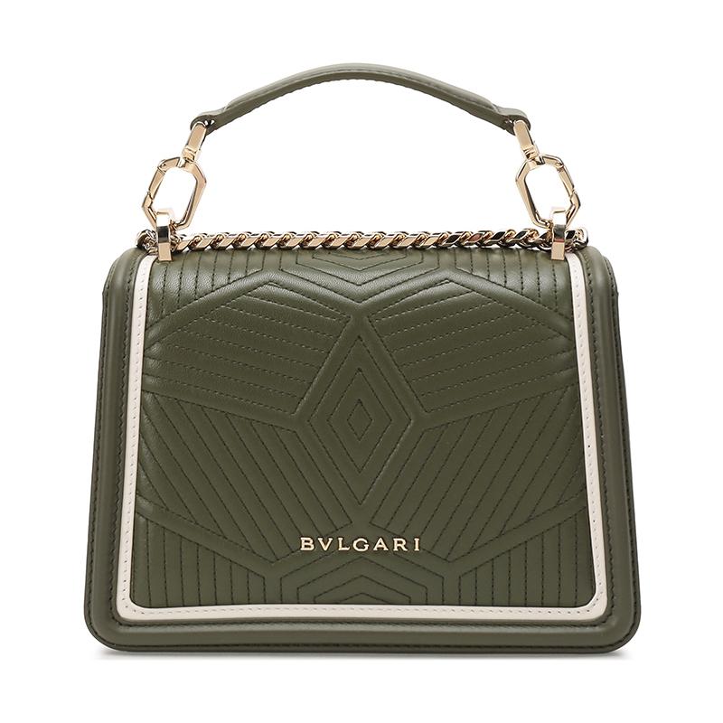 bvlgari宝格丽女士serpentidiamondblast系列皮革蛇头扣手提单肩斜