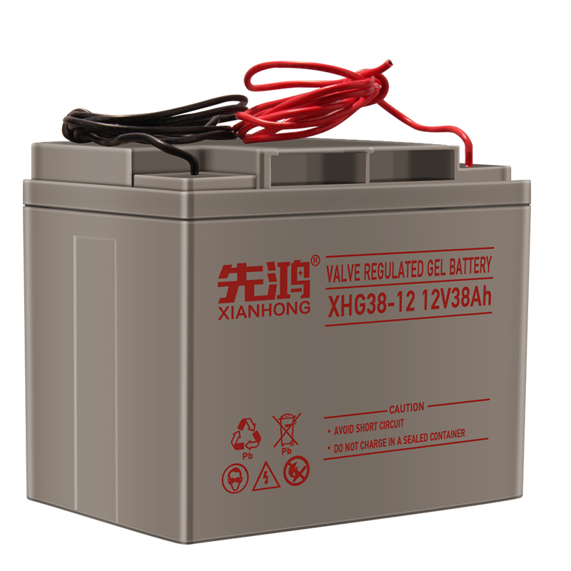 先鸿12V38AH蓄电池太阳能铅酸电瓶UPS应急电源地摊灯夜市照明12V专用高清大图