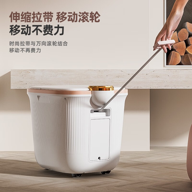 凯诗捷(KASJ)泡脚桶足浴盆全自动气囊按摩洗脚盆电动加热泡脚盆洗脚桶K3(粉色)高清大图