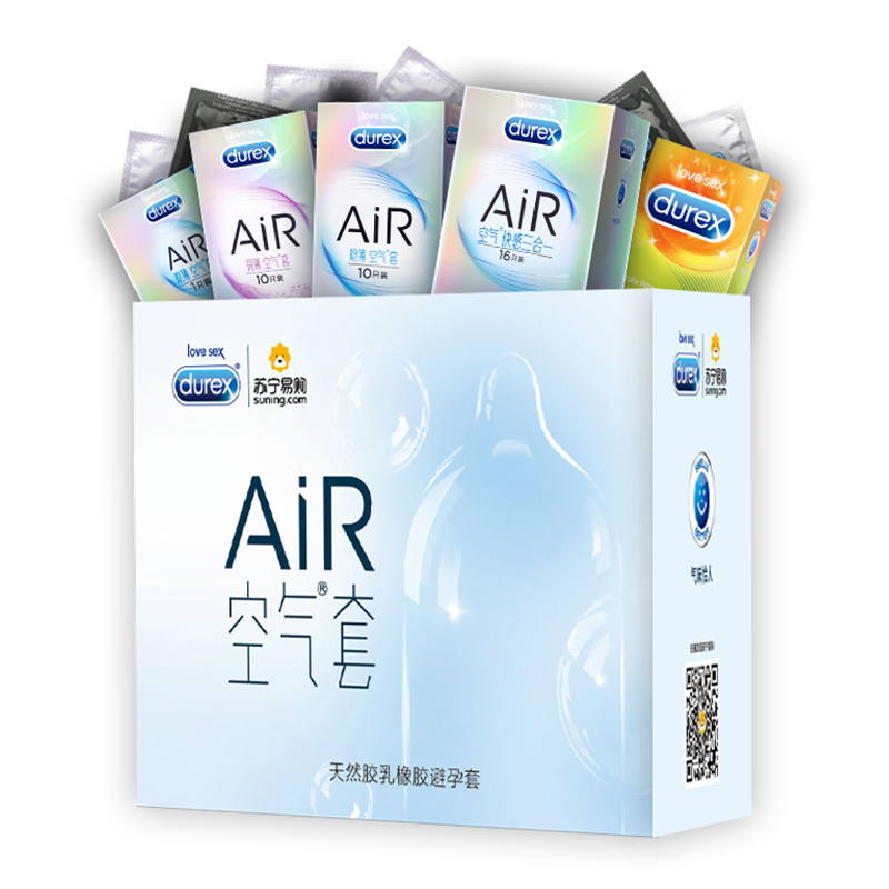 杜蕾斯(Durex) 避孕套 AiR空气套组合装 18只装 超薄款 润滑快感 安全避孕组合套装 男用成人情趣计生性用品高清大图