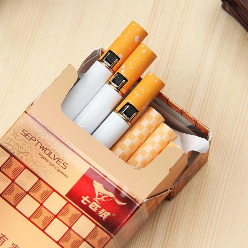 超细香烟火机创意迷你烟型打火机煤油异形个性充气打火机送男友 单独小猪