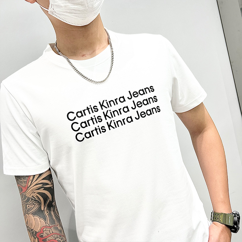 CartisKinra2022夏季c.k潮流男士新款休闲百搭短袖T恤22TX9898