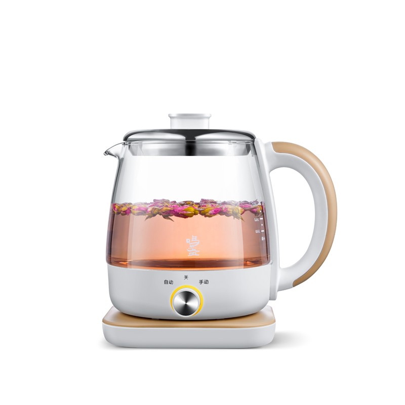 鸣盏 养生壶 煮茶器玻璃电水壶烧水壶 1L MZ-073