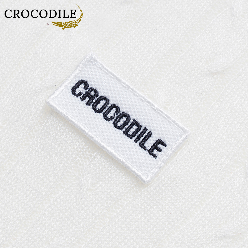 鳄鱼恤CROCODILE 男士亲肤绞花肌理贴身T恤上衣针织衫高清大图