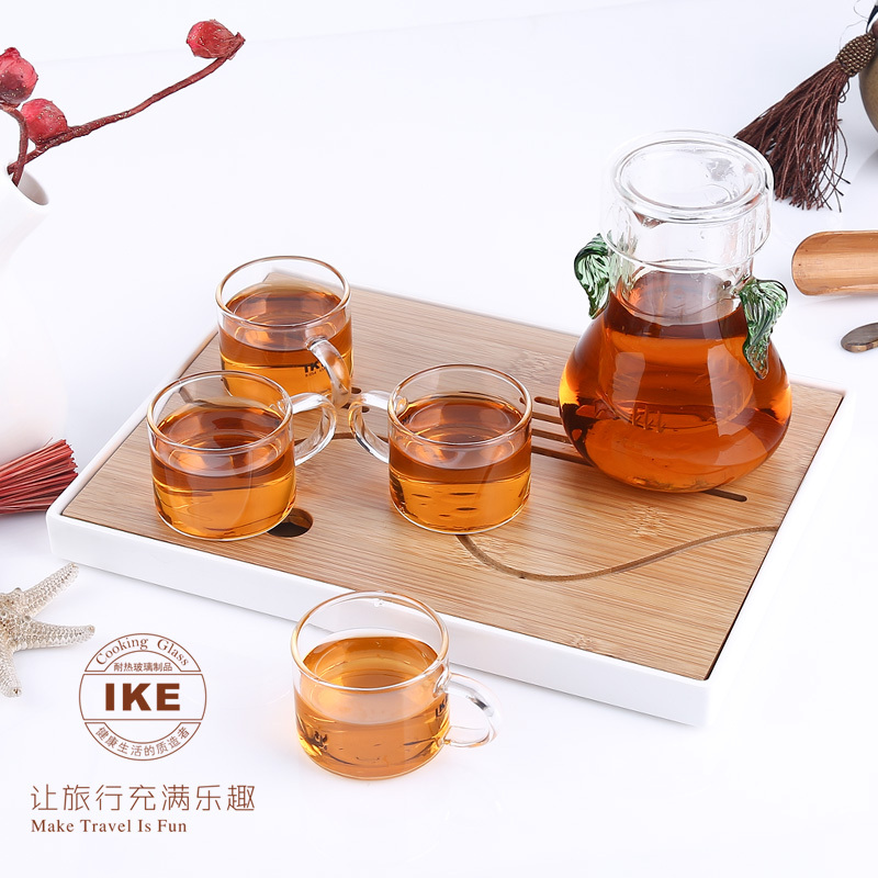 IKE高硼硅玻璃旅行茶具 干泡台茶具套装 办公茶具套装 会议礼品