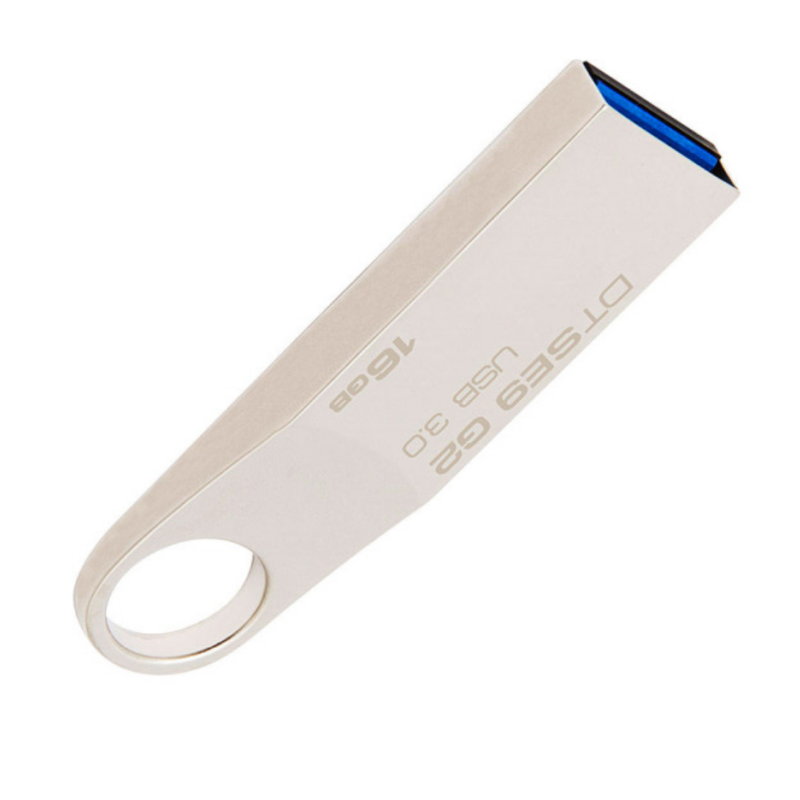 金士顿(Kingston)16GB U盘 USB3.0 DTSE9G2 金属U盘 银色亮薄 读速100MB/s