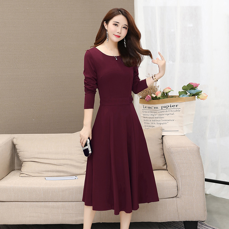 恋名媛中老年女装新款中年妈妈春秋连衣裙高贵40岁50女气质洋气过膝