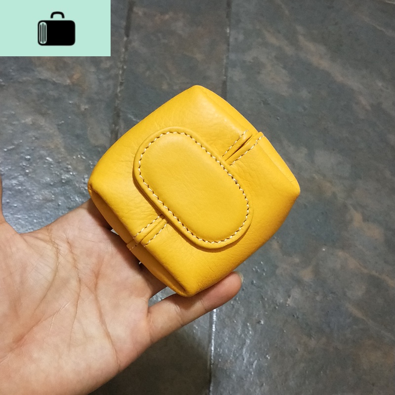 韩国创意零钱包女小2019新款简约学生可爱小清新硬币包耳机线收纳NEW LAKE 发财黄