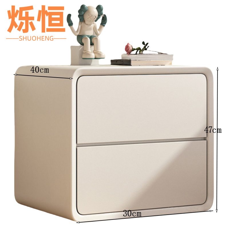 烁恒 床头柜 奶白30*40*47 个高清大图
