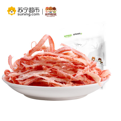 三只松鼠 海味即食 鲜香烤鱿鱼丝88g(休闲零食)