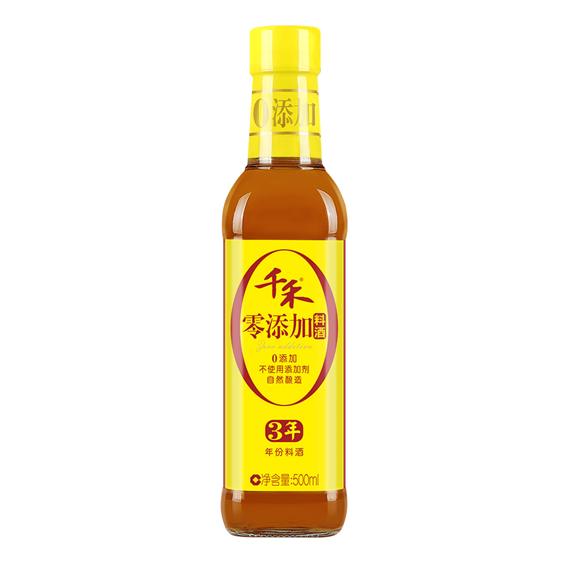 千禾12度糯米料酒500ml三年