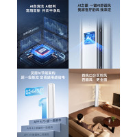 海尔空调 麦浪舒适风 3匹 一级能效变频 冷暖两用 客厅立式空调柜机 KFR-72LW/E2-1